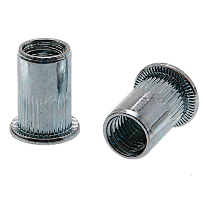 Заклепка стальная с внутренней резьбой, цилиндрический бортик, М10х1,5х21,0 