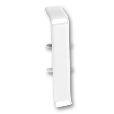 Угол для плинтуса 70мм "Деконика" Белый / 001 соединительный										