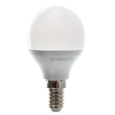 Лампа светодиодная LL-E-G45-7W-230-4K-E14 (шар, 7Вт, нейтр., Е14) Eurolux 76/2/6