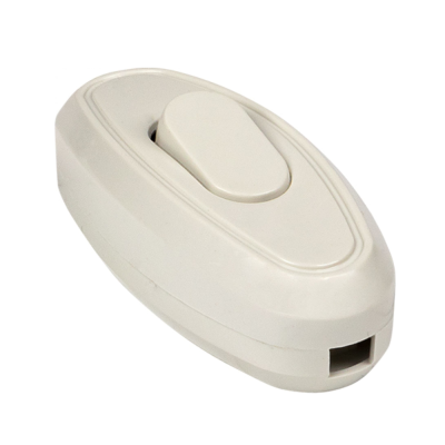 Выключатель проходной на шнур для бра белый 6А