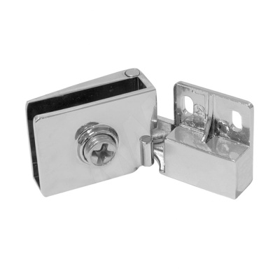 Компл. петель для стекл. двери, хром