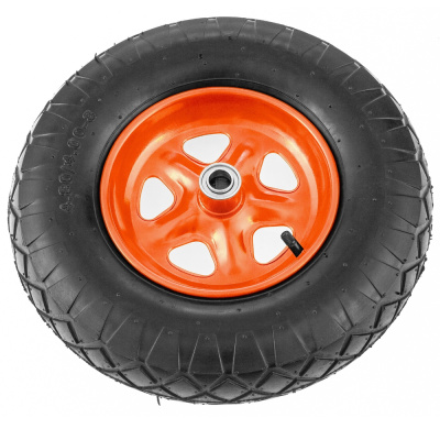 Колесо пневматическое 4.80/4.00-8, D 380 мм, подш. внут. диам. 20 мм, длина оси 80 мм// Palisad