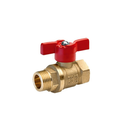 Кран шаровой 1/2" вн/нар бабочка 11Б27п1 А31/1 ДУ15 БОЛОГОЕ