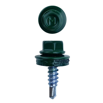 Саморез кровельный Daxmer 4,8х29 RAL 6005 сверло №1 (250 шт)