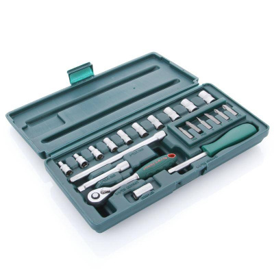 Набор торцевых головок 1/4"DR 4-13мм, 21 предмет