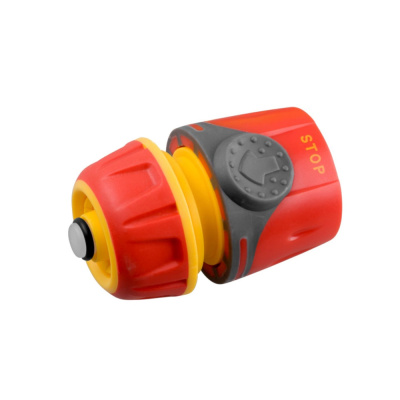 Соединитель GRINDA Premium с автостопом, пластмассовый с TPR, 1/2"