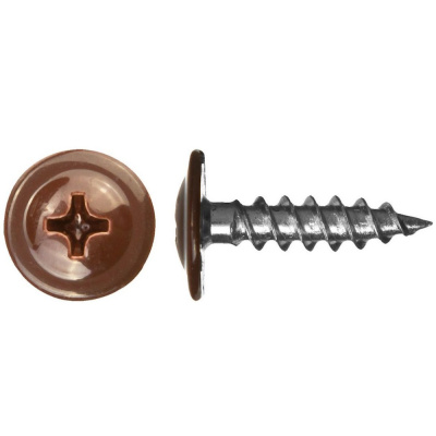 Саморез 4,2х25 RAL8017 шоколадно-коричневый, сверло