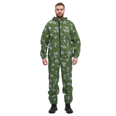 Костюм "МАСКХАЛАТ" куртка/брюки, цвет: кмф "Граница зеленый", ткань: Сорочечная (60-62, 182-188)