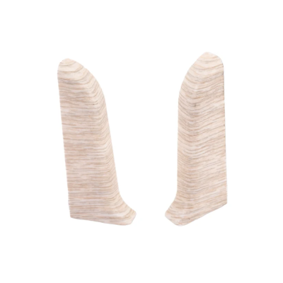 Угол для плинтуса 55мм "Идеал Классик" Дуб айсберг / 230 торцевой (пара)										