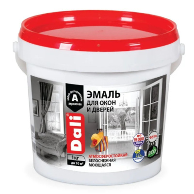 Эмаль акриловая "DALI" для окон и дверей 1л "РОГНЕДА"