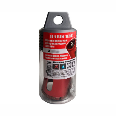 Коронка алмазная по керамограниту и мрамору с напр. сверлом 45мм "Hardcore" 154045