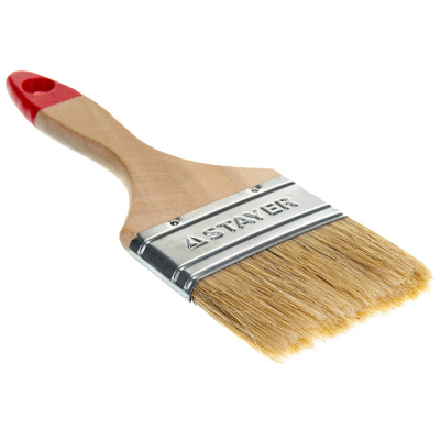 Кисть плоская "STAYER" Universal-standart светлая натур. щетина, дер. ручка, 75мм