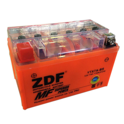 Аккумулятор ZDF Moto Battery 1207.5 GEL (YTX7A-BS) прямая