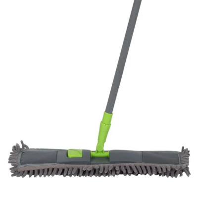 Швабра насадка плоская микрофибра 14*44см,ручка 120см тел,лапша,карм,серый,MОРМ4/5936 Рыжий Кот
