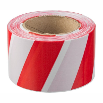 Лента, МАСТЕР (12240-50-200) ЗУБР  50 мм, 200 м красно-белая, Сигнальная