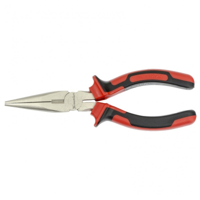 Длинногубцы Matrix Nickel 200мм тонконосые загнутые изолир. ручка, никел.