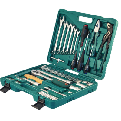 Набор торц.головок 1/4" DR 6-13 мм и 1/2" DR 12-24мм, комб.ключей 8-17 мм и отверток, 60 предм