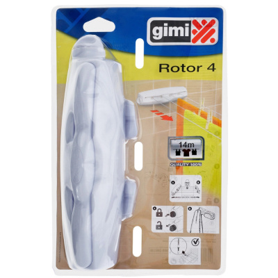 Сушилка для белья Rotor-4 (4 веревки) длина 3,6м (Gimi) настенная