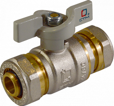 Кран шар. для воды 16х16 ц/ц бабочка CTM СТАНДАРТ CWPB1616