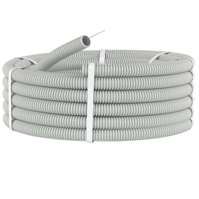 Труба гофрированная ПВХ 20мм с протяжкой строительная (100м)