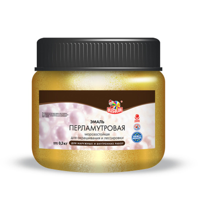 Эмаль акриловая перламутровая универсальная серебро (0,3кг) OLECOLOR