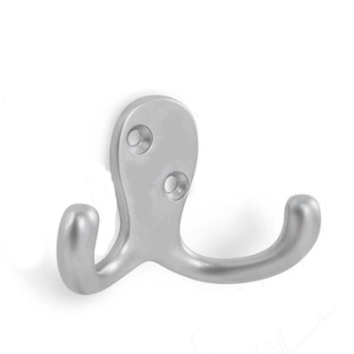 Крючок двухрожковый хром матовый HK.12.SC