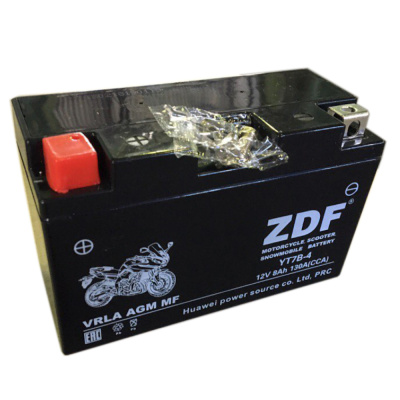 Аккумулятор ZDF Moto Battery 1208 VRLA (YT7B-4) прямая