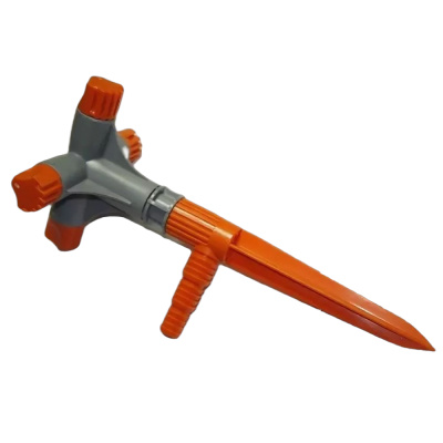 Дождеватель (разбрызгиватель) 4-х лучевой на пике, 1-2.sale круговой, пластик 21х15х14, E1M