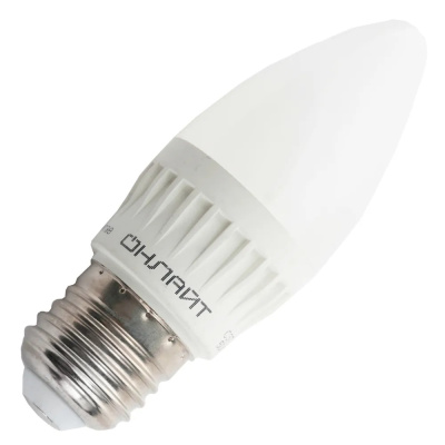 Лампа светодиодная LED 8вт Е27  белый матовая свеча ОНЛАЙТ