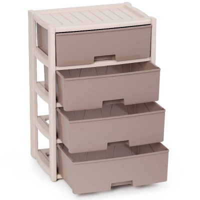 КОМОД "КОЛОРИТ" 4-Х СЕКЦИОННЫЙ ШИРОКИЙ (БЕЖЕВЫЙ) (1) "АЛЬТЕРНАТИВА" М8759