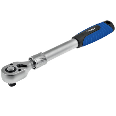 Трещотка для торцовых головок (27732-1/4) ЗУБР  1/4", 155 - 205 мм, телескопическая 