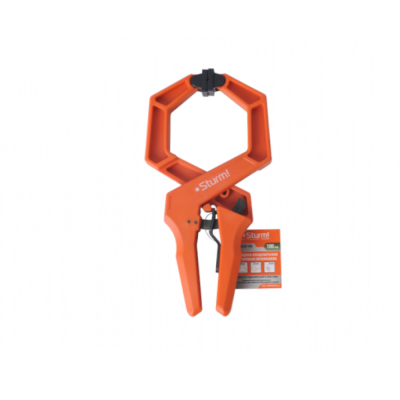 Струбцина клещеобразная с храповым механизмом, длина 255мм, зев 100мм, Sturm!