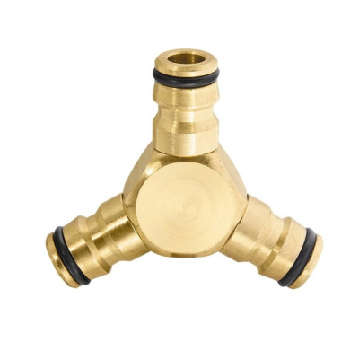 Тройник для разветвления или соединения, штуцерный, латунный// Palisad 66568