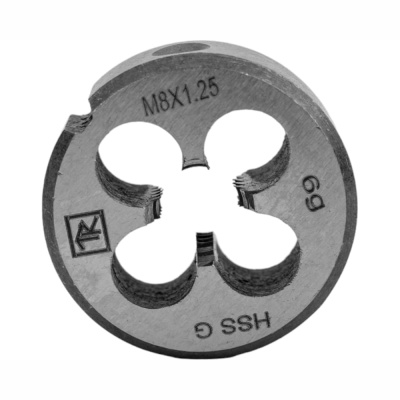 Плашка D-COMBO круглая ручная М8х1.25, HSS, Ф25х9 мм MD8125 