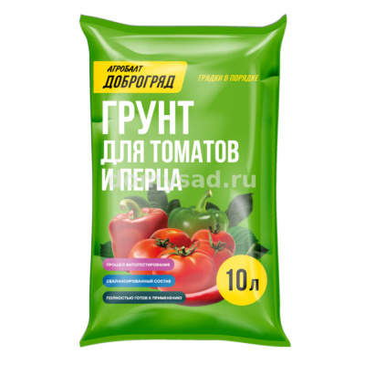 Грунт для томатов и перцев 10л Доброгряд 5/216 Агробалт