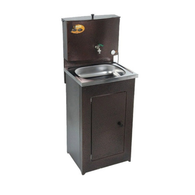 Умывальник дачный ЛЮКС, с подогревом, нержавеющая мойка, цвет медь 74/4/2