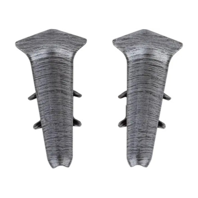 Угол для плинтуса 55мм "Идеал Классик" Алюминий темный / 187 внутренний