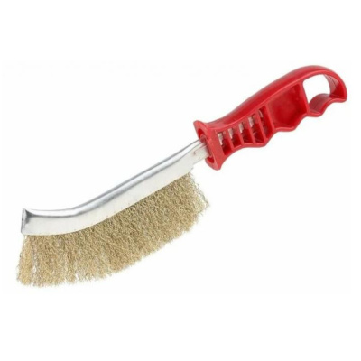 Щетка по металлу латунная с пластм.ручкой