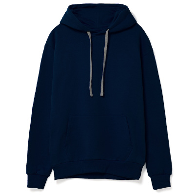 Толстовка с капюшоном Unit Kirenga, темно-синяя (M)
