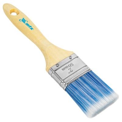 Кисть плоская "Евро" 2", искусственная щетина, деревянная ручка// MTX