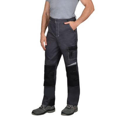 Брюки "Фаворит-Мега" серые с черн., СОП Тк. Rodos р.  96-100/182-188