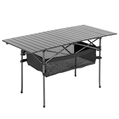 Стол складной 120x55x65см с отделом под посуду столешница алюминий (PR-MC-608) PR