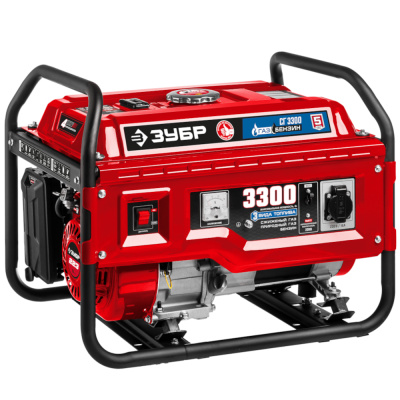 Генератор гибридный (бензин/газ) СГ-3300 3300 Вт ЗУБР