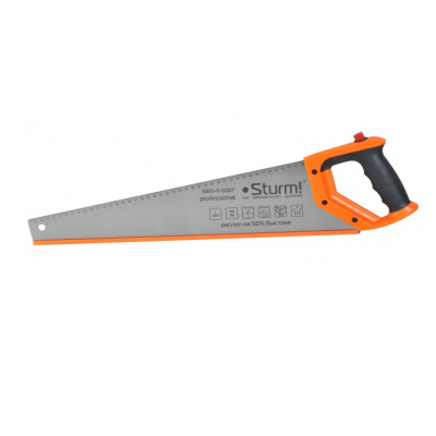 Ножовка по дереву с карандашом,550мм,11-12зуб.на дюйм.каленый 3Dзуб,Sturm