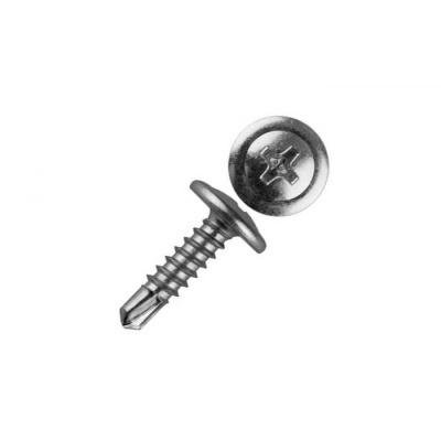 Саморез 4,2x19 полусф. с пр/ш и сверл. оц.