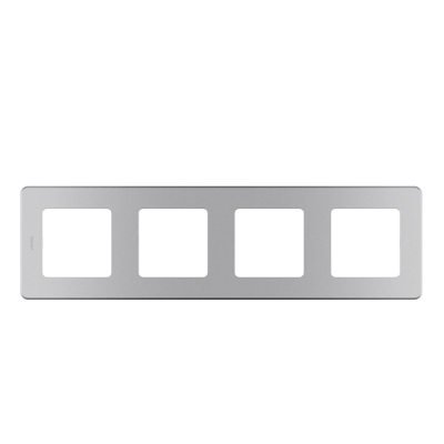 Рамка 4 поста INSPIRIA алюминий
