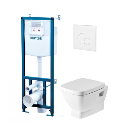 Унитаз  Сантек Пэк "Нео"(с сид.soft-clos clip-up, инст., панель белая)  1WH302463 (6)