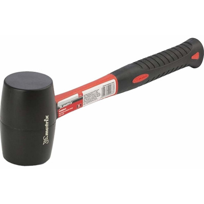 Киянка резиновая, 225 г, черная резина, фибергласовая рукоятка//MATRIX