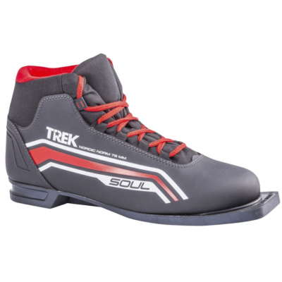 Ботинки лыжные TREK Soul2 черный (лого красный) 75 (RU39;EU40;CM25)