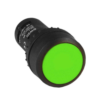 Кнопка SW2C-11 возвратная зеленая N O+NC